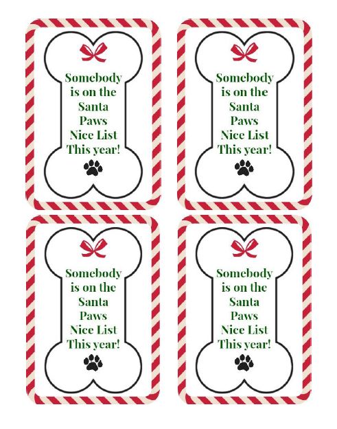 Free Printable DIY Dog Treat Gift Tag - #TreatThePups