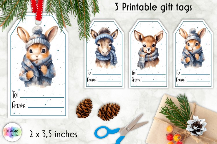 Amazon.com: Santa Paws Christmas Christmas Gift Tags, Self ...