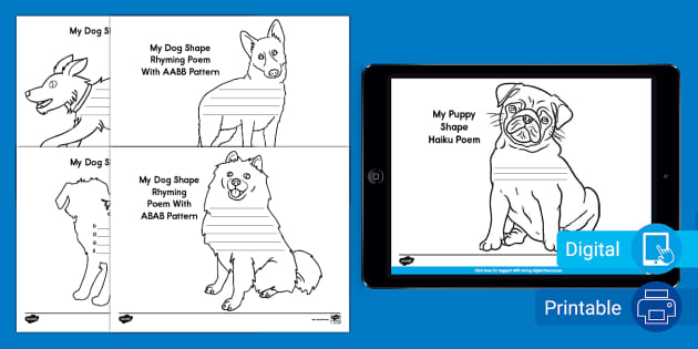 printable dog shapes