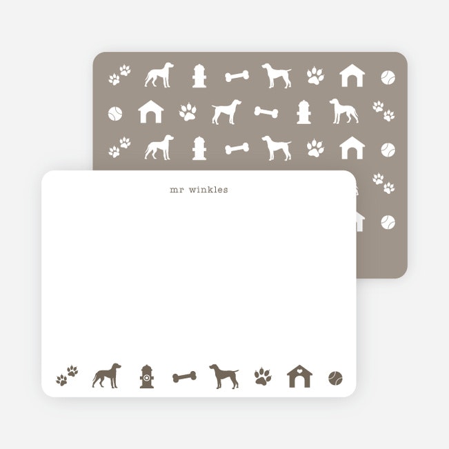 printable dog stationery