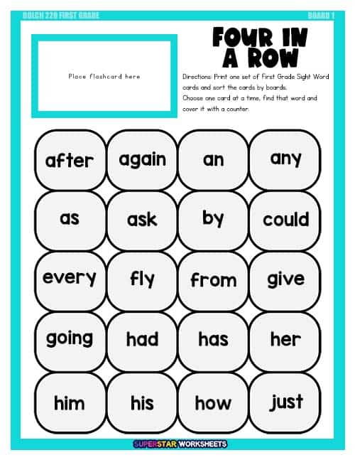 Sight Word Games -Worksheets Library