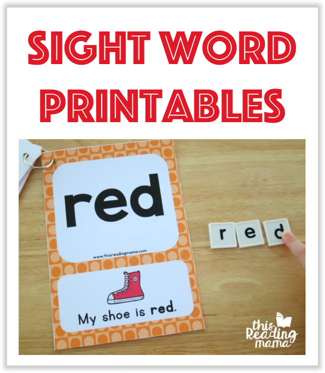 Sight Word Printables - This Reading Mama