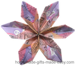 Instructions for Origami Money Flowers
