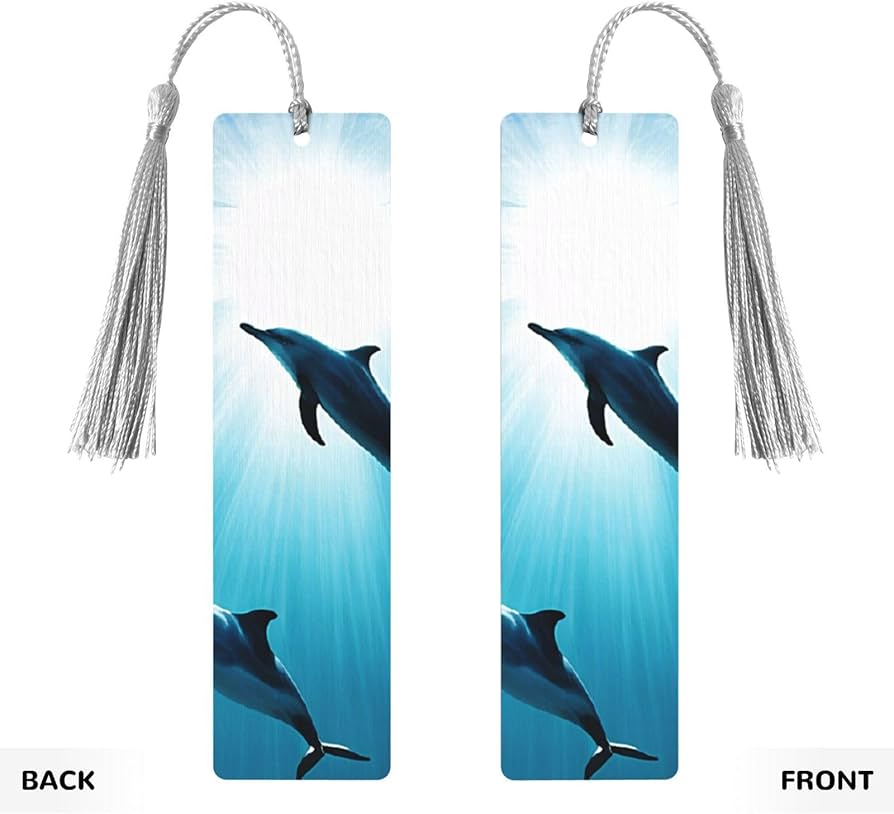Funny Dolphin Looking at You Print Personalized Wooden Bookmarks, Unique  Book Accessories for Men and Women, Meet All Book Lovers Needs