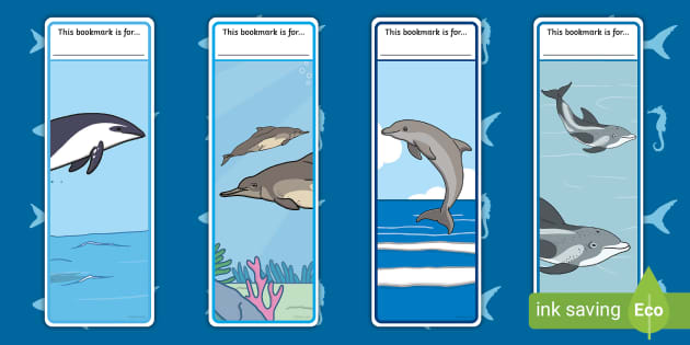 FREE! - Dolphin Bookmarks (teacher made) - Twinkl