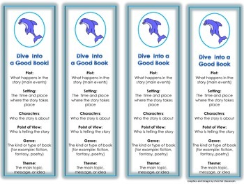 Bookmarks (Cute Dolphin Theme)
