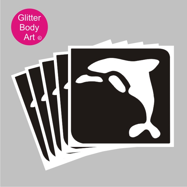 Bottlenose Dolphin Tattoo Stencil - Temporary Tattoo Store