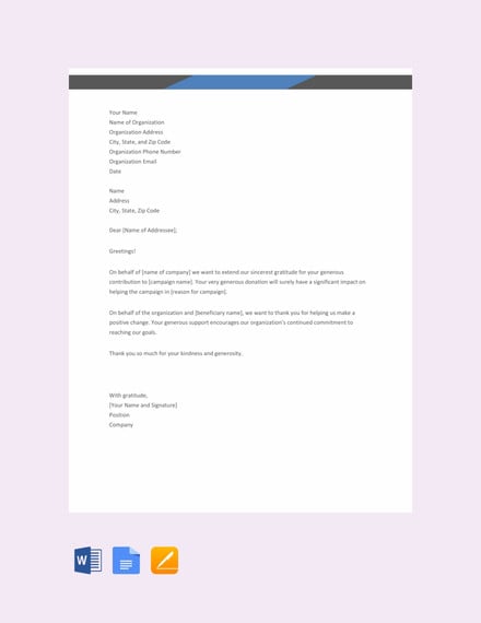30+ Donation Letter Templates - PDF, DOC