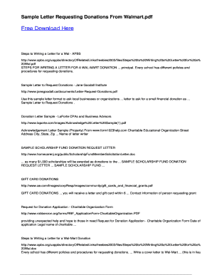 Donations From Walmart Request Letter - Fill and Sign Printable ...