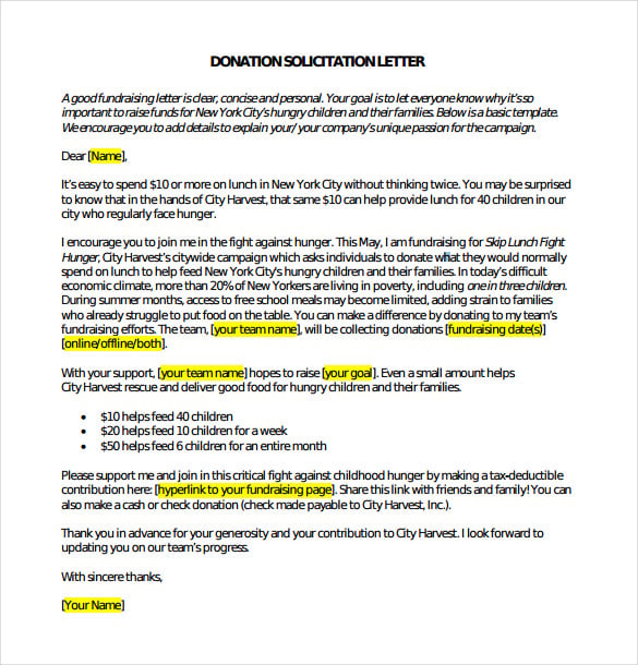 30+ Donation Letter Templates - PDF, DOC