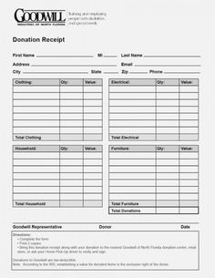 Goodwill Tax Receipt Form | EmetOnlineBlog