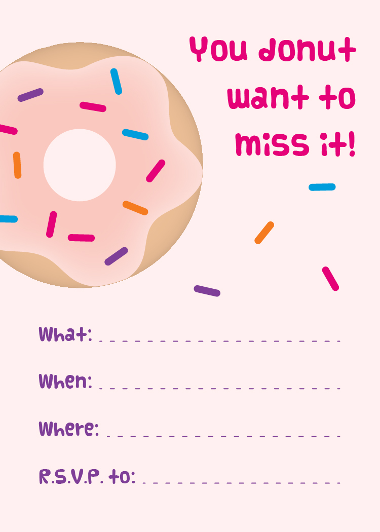 Mini Donuts + Free Printable Donut Party Invitations | Emmy + ...