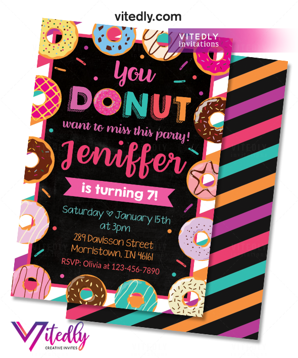 printable donut invitations