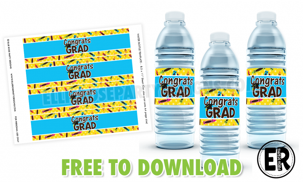 Get Free Preschool Graduation Water Bottle Sticker ...
