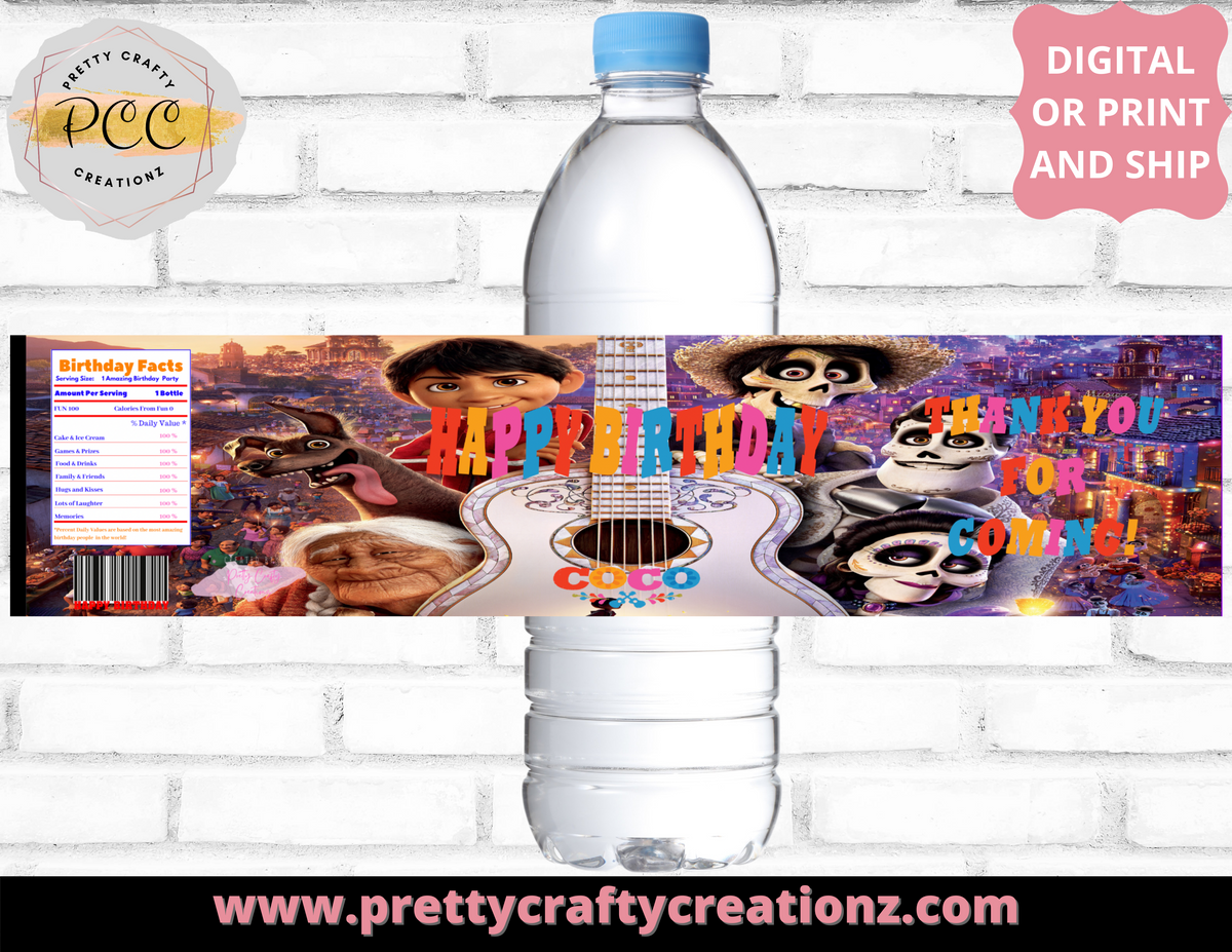 Custom Water Bottle Labels (Labels Only) - Pretty Crafty Creationz