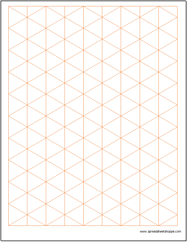Isometric Graph Paper Template - https://www.spreadsheetshoppe.com/