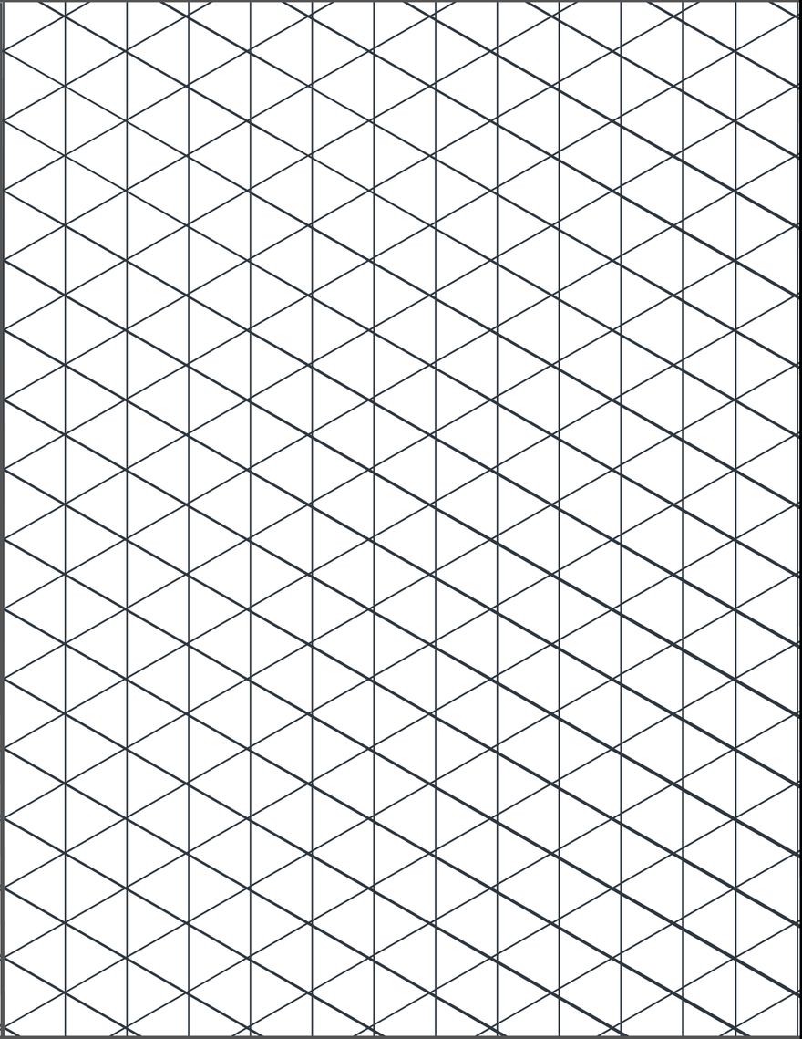 Isometric Graph Paper in Illustrator, PSD, Word, Pages - Download ...