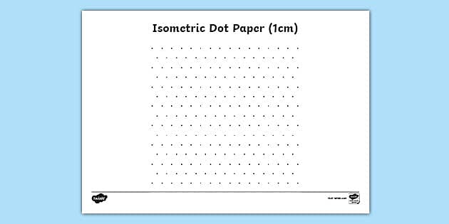 Dot Grid Isometric Paper - CfE Second Level Resources