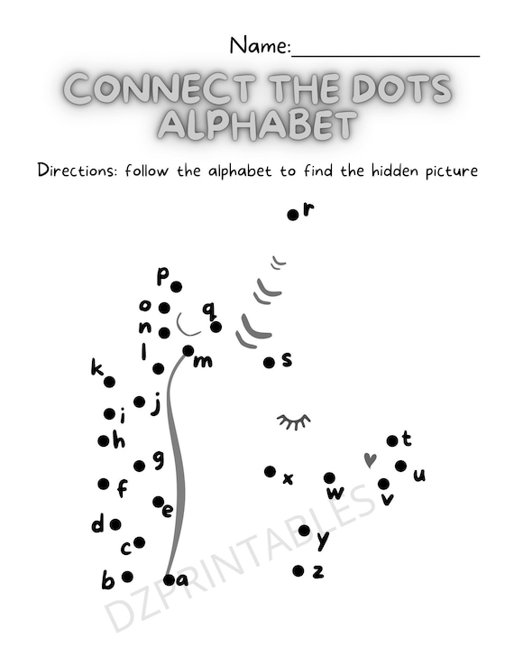 printable dot to dot alphabet letters