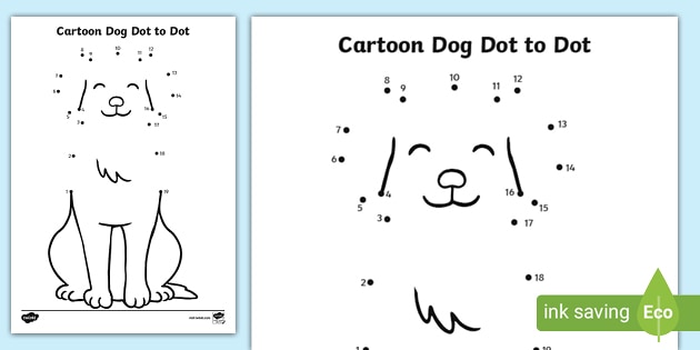 FREE! - Cartoon Dog Connect The Dots Printable Activity - Twinkl