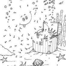 Fish dot to dot game coloring pages - Hellokids.com