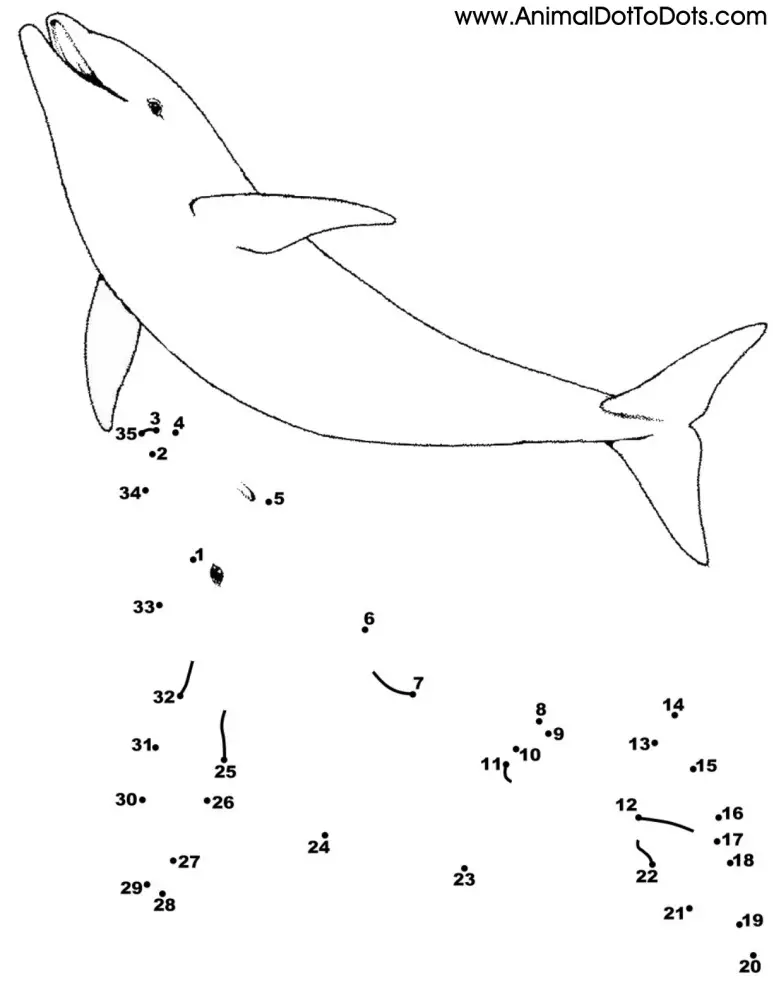 Easy Free Printable Animal Dot-to-dot Worksheets