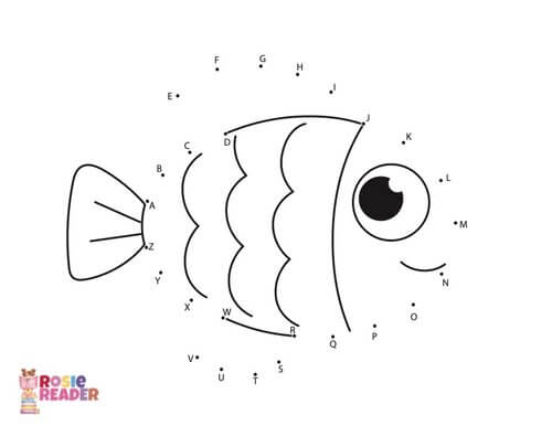 Dot-to-Dot Fish - Reading adventures for kids ages 3 to 5