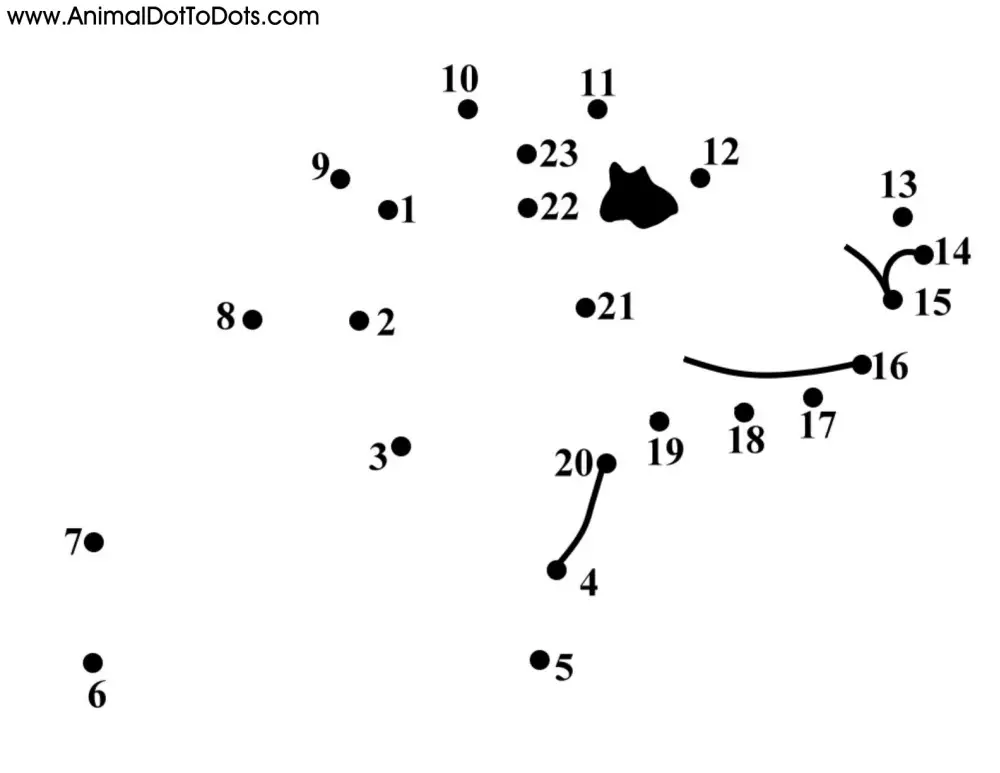 Easy Free Printable Animal Dot-to-dot Worksheets