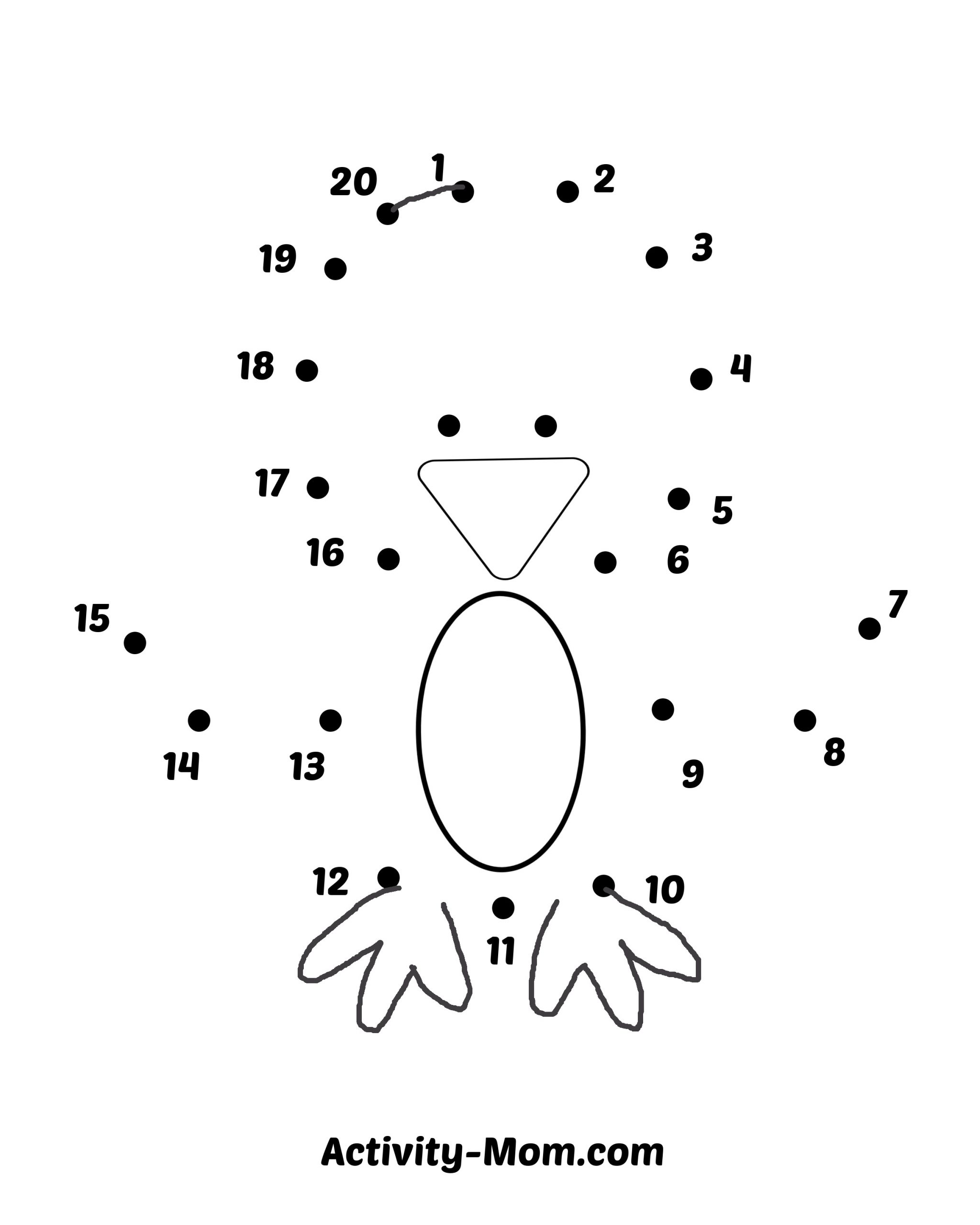 printable dot to dot preschool