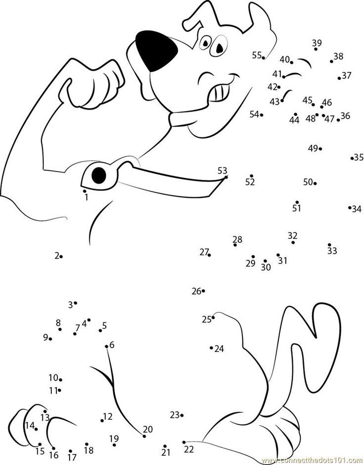 printable dot to dot scooby doo
