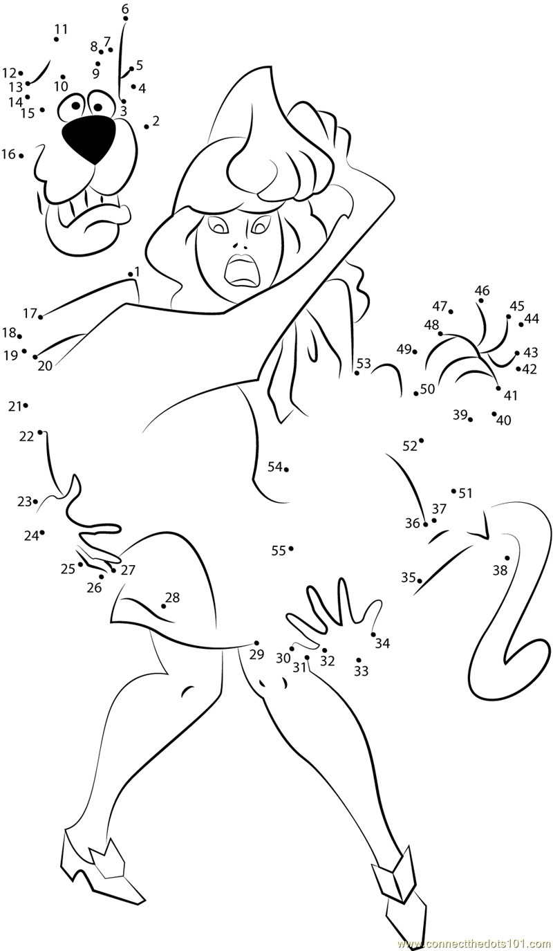 printable dot to dot scooby doo