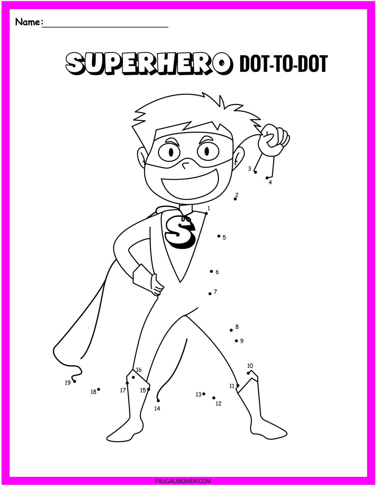 Free printable dot to dot superhero Download Free printable dot to dot Free printable dot to dot superhero Download Free printable dot to dot
