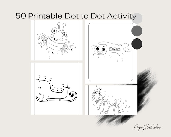 50 Printable Dot to Dot Coloring Pages for Boys, Girls, Teens ...