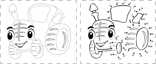 Dot to Dot - Tractor - KidsPressMagazine.com