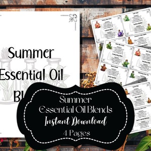 Spring Essential Oil Blends Printable Recipe Card Set Seasonal ...