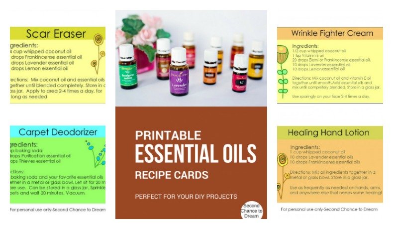 Second Chance to Dream - Printable Essential Oil Recipe Cards