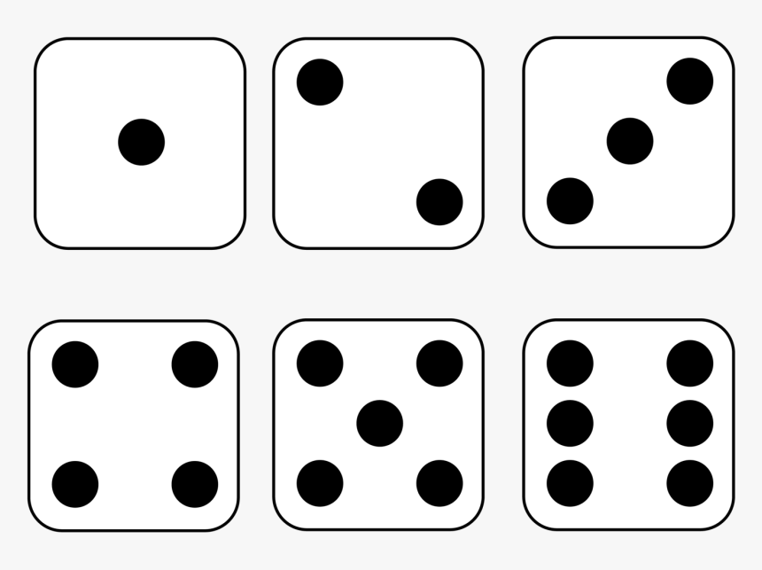 6 Dice Number Clipart Picture Black And White Download - Free ...