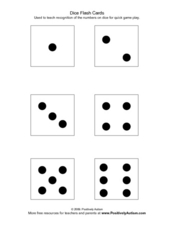 Dice Flash Cards Worksheet for Kindergarten - 6th Grade | Lesson ...