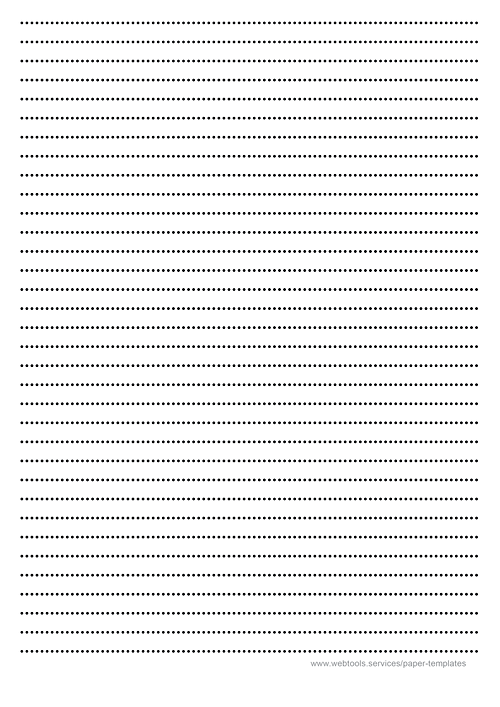 Printable Dotted Lined Paper Template