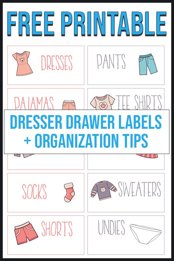 Printable Labels For Organizing Kids Clothes Plus Tips