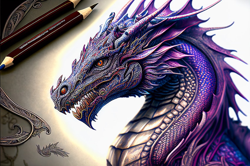 printable drawings of dragons