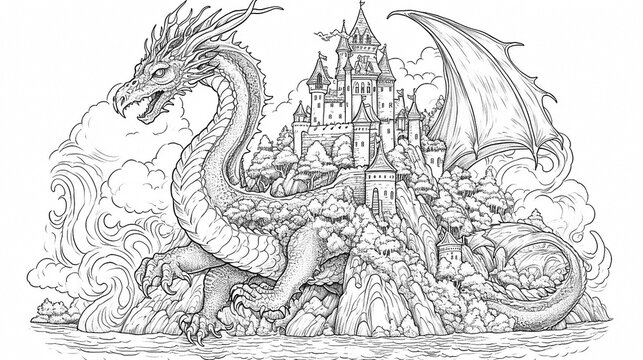 printable drawings of dragons