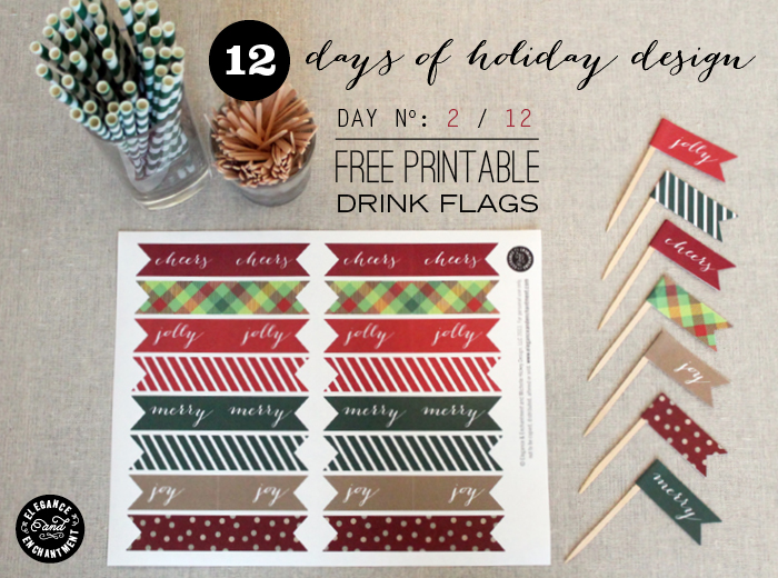 12 Days of Holiday Design: Day 2 - Drink Flags