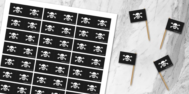 Printable Pirate Flags for Toothpicks | Twinkl Party