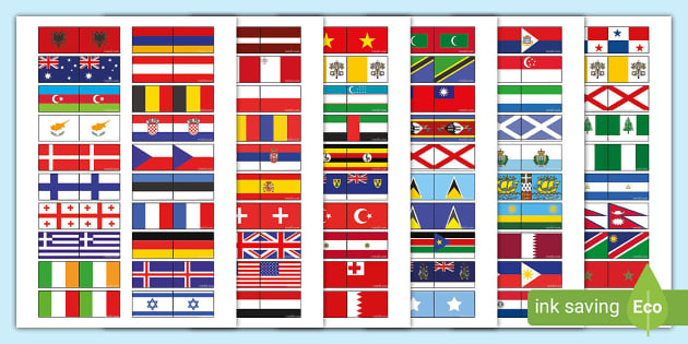 Flags of the World Toothpick Flags (teacher made) - Twinkl