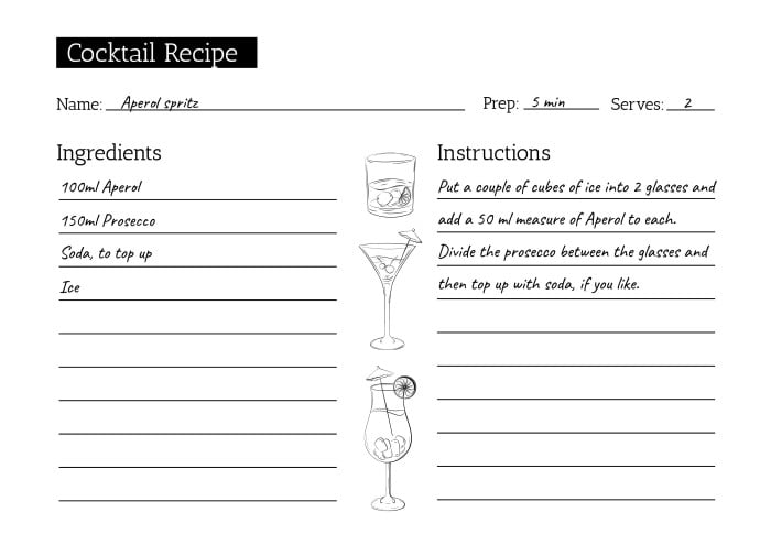 Free Cocktail Recipe templates to design I Wepik - Worksheets Library free-cocktail-recipe-templates-to-design-i-wepik-worksheets-library