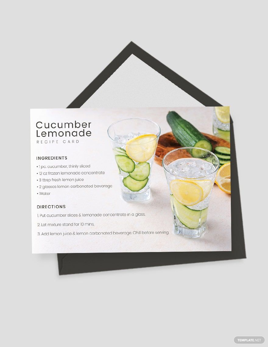 Drink Recipe Card Template in Pages, Publisher, PSD, Illustrator ...