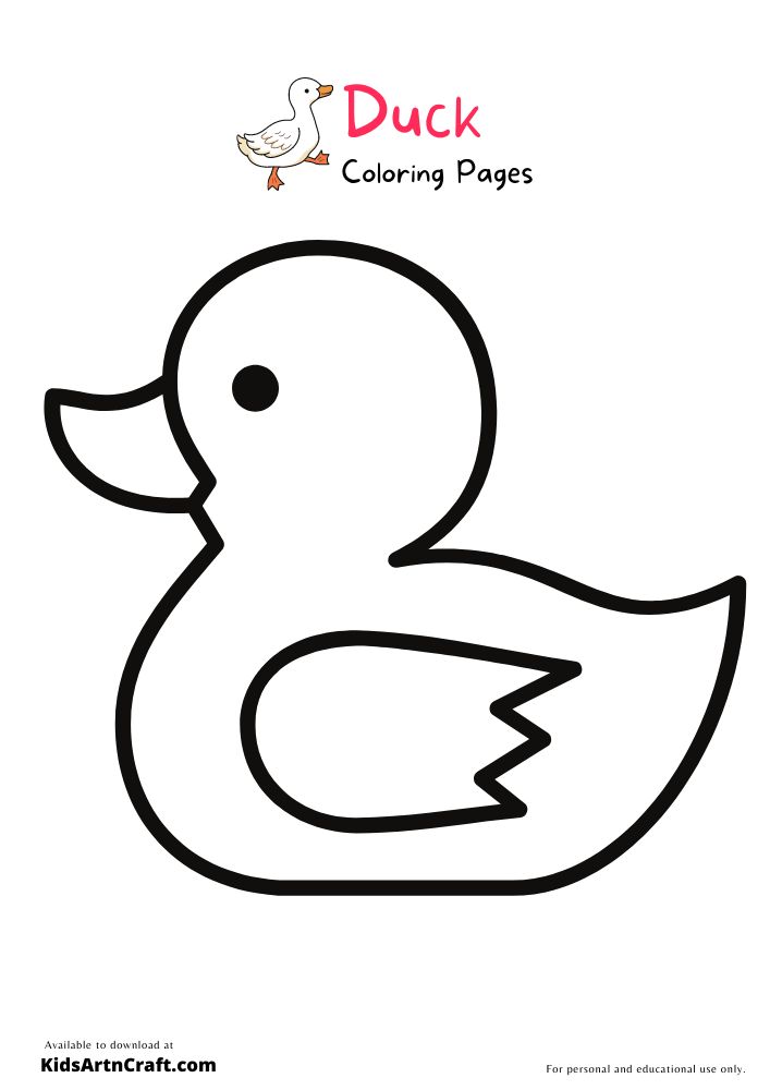 Duck Coloring Pages For Kids Free Printables Kids Art Craft 