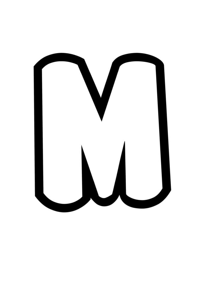 Free Printable Bubble Letter Alphabet Stencils - Freebie Finding Mom