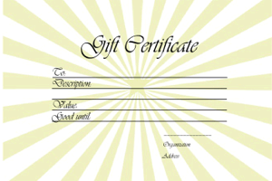 Gift Voucher Templates: free printable gift vouchers